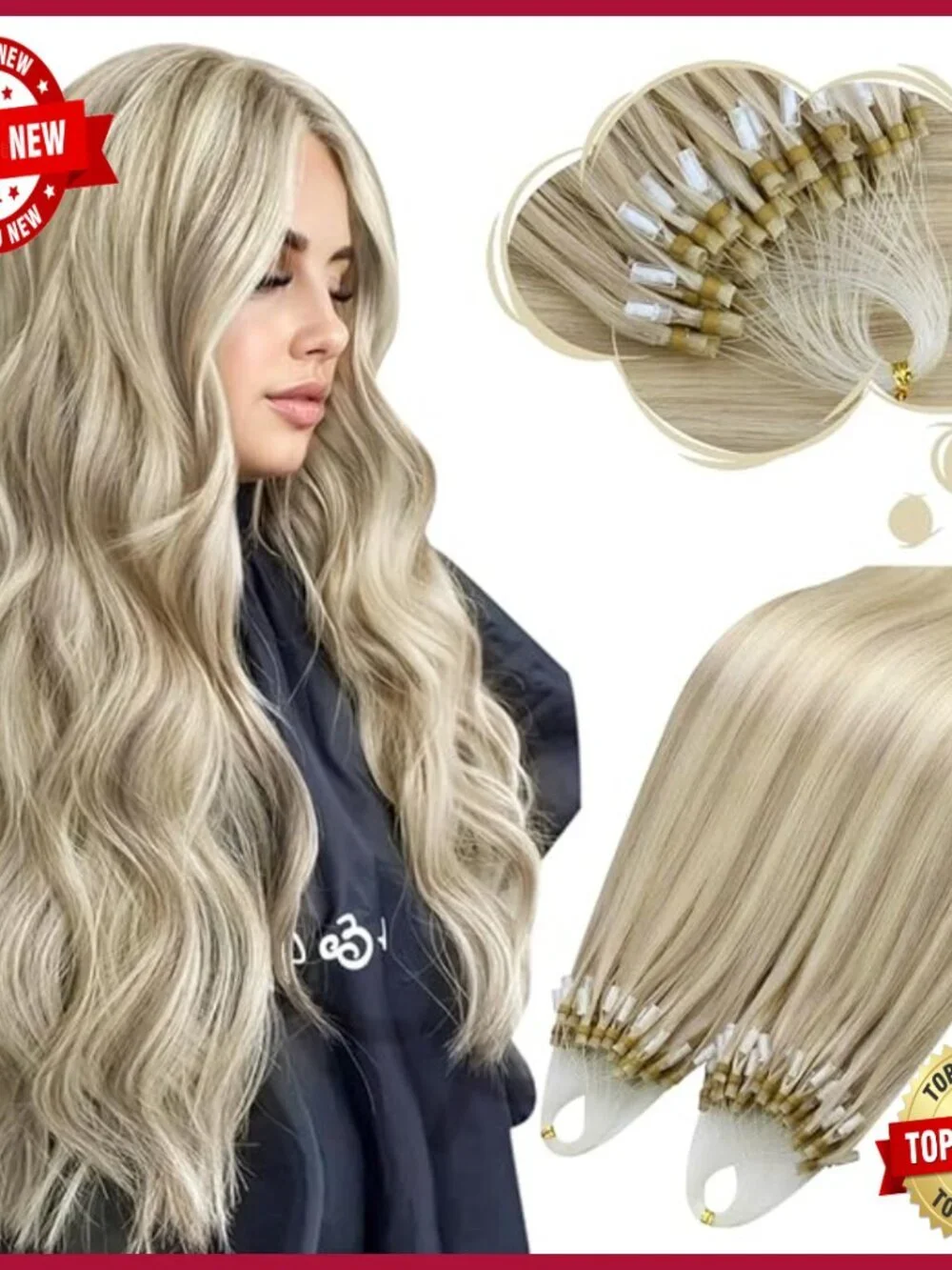 50G Human Hair Extensions Micro Loop Straight 20 Inch
